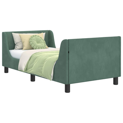 Struttura letto bambini con testata Verde Mare 80 x 160 cm