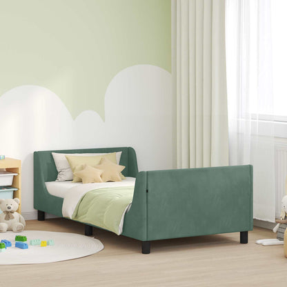 Struttura letto bambini con testata Verde Mare 80 x 200 cm