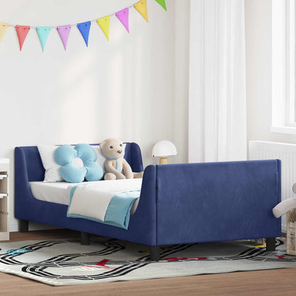 Struttura letto bambini con testata Blu Polizia 80 x 200 cm