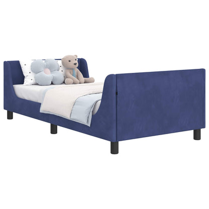Struttura letto bambini con testata Blu Polizia 80 x 200 cm
