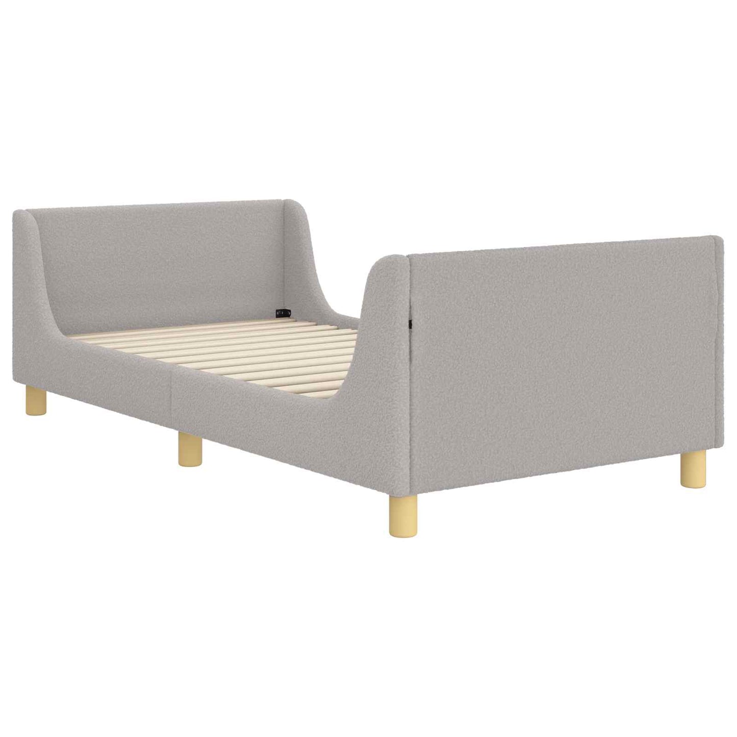 Struttura letto bambini con testata Grigio chiaro 90 x 190 cm