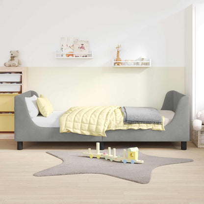 Struttura letto bambini con testata Grigio chiaro 90 x 190 cm