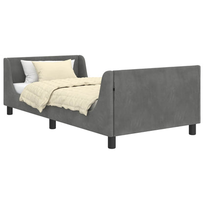 Struttura letto bambini con testata Grigio scuro 90 x 190 cm
