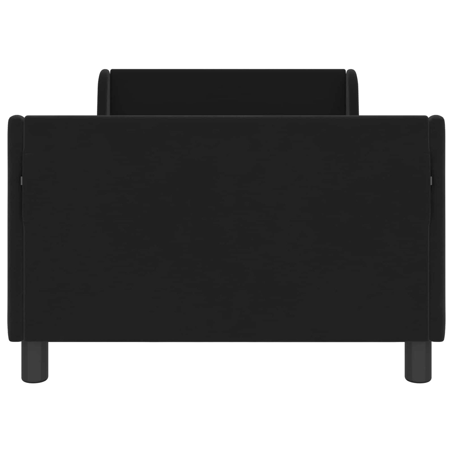 Struttura letto bambini con testata Nero 90 x 190 cm Velluto