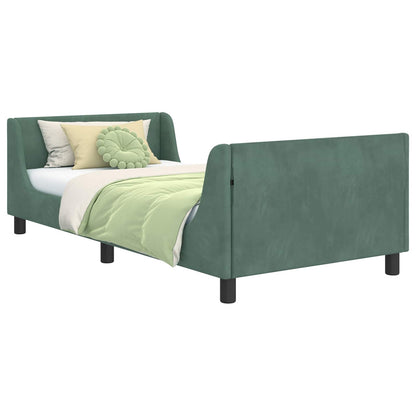 Struttura letto bambini con testata Verde Mare 90 x 190 cm