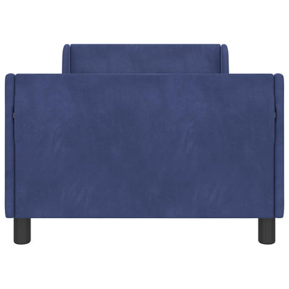 Struttura letto bambini con testata Blu Polizia 90 x 190 cm