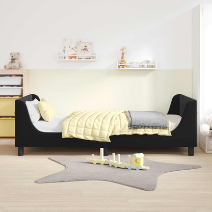 Struttura letto bambini con testata Nero 90 x 200 cm Velluto