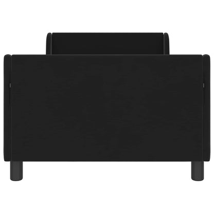 Struttura letto bambini con testata Nero 90 x 200 cm Velluto