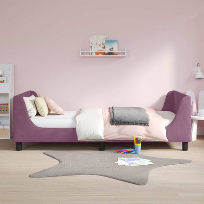 Struttura letto bambini con testata Viola 90 x 200 cm Velluto