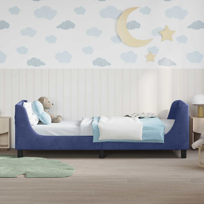 Struttura letto bambini con testata Blu Polizia 90 x 200 cm