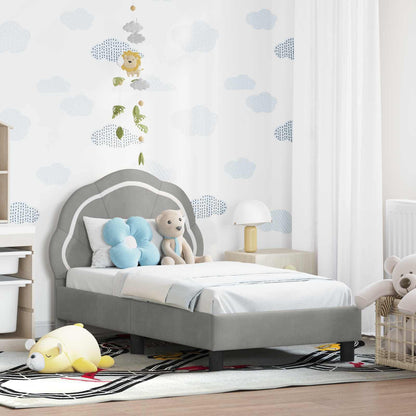 Struttura letto per bambini con testata Grigio chiaro