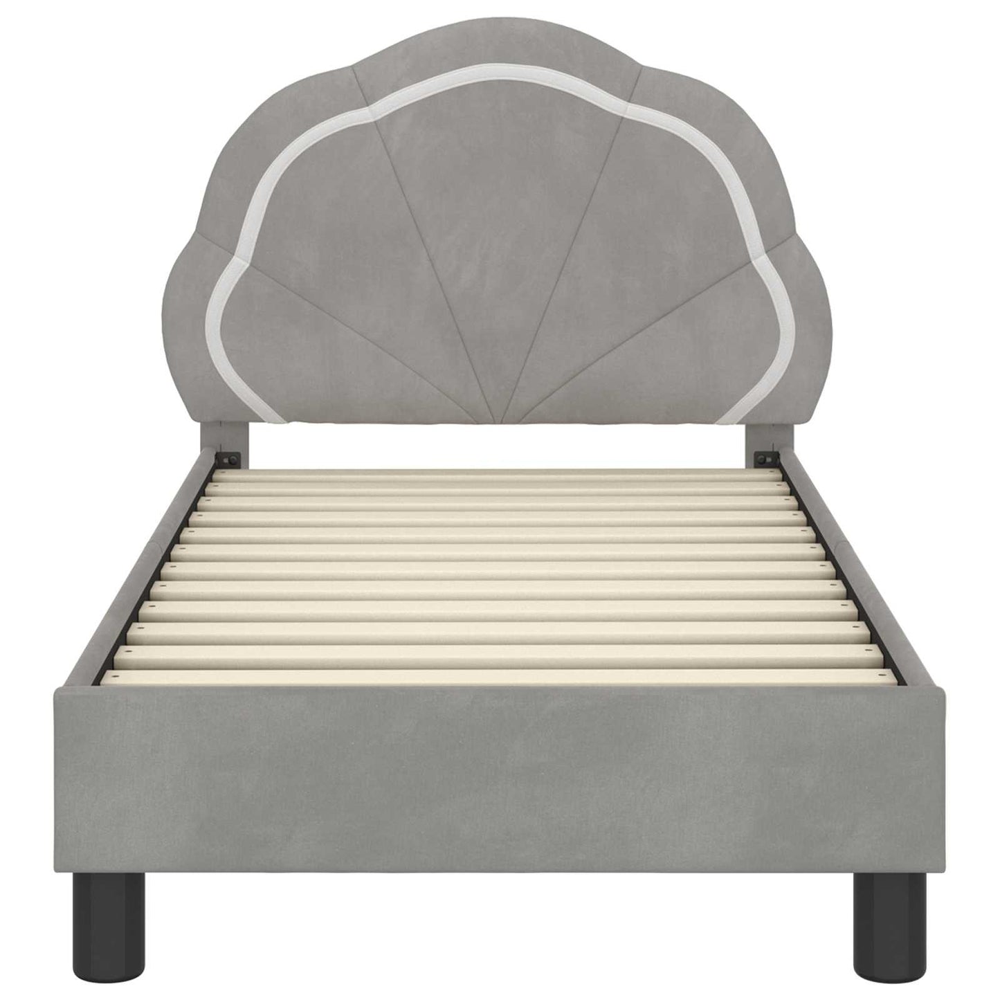 Struttura letto per bambini con testata Grigio chiaro