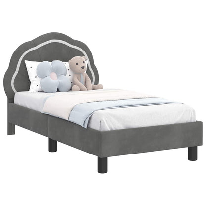 Struttura letto per bambini con testata Grigio scuro