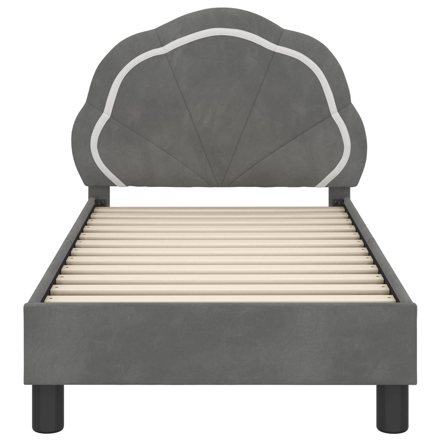 Struttura letto per bambini con testata Grigio scuro