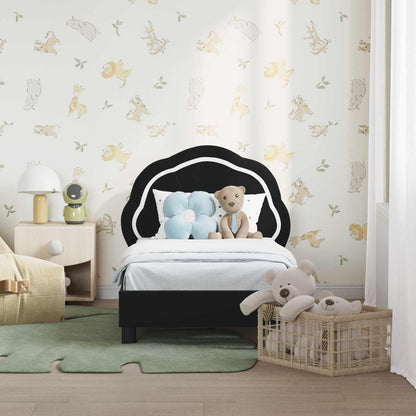 Struttura letto per bambini con testata Nero 70 x 140 cm
