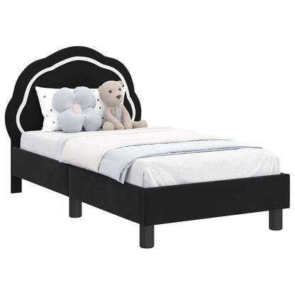 Struttura letto per bambini con testata Nero 70 x 140 cm