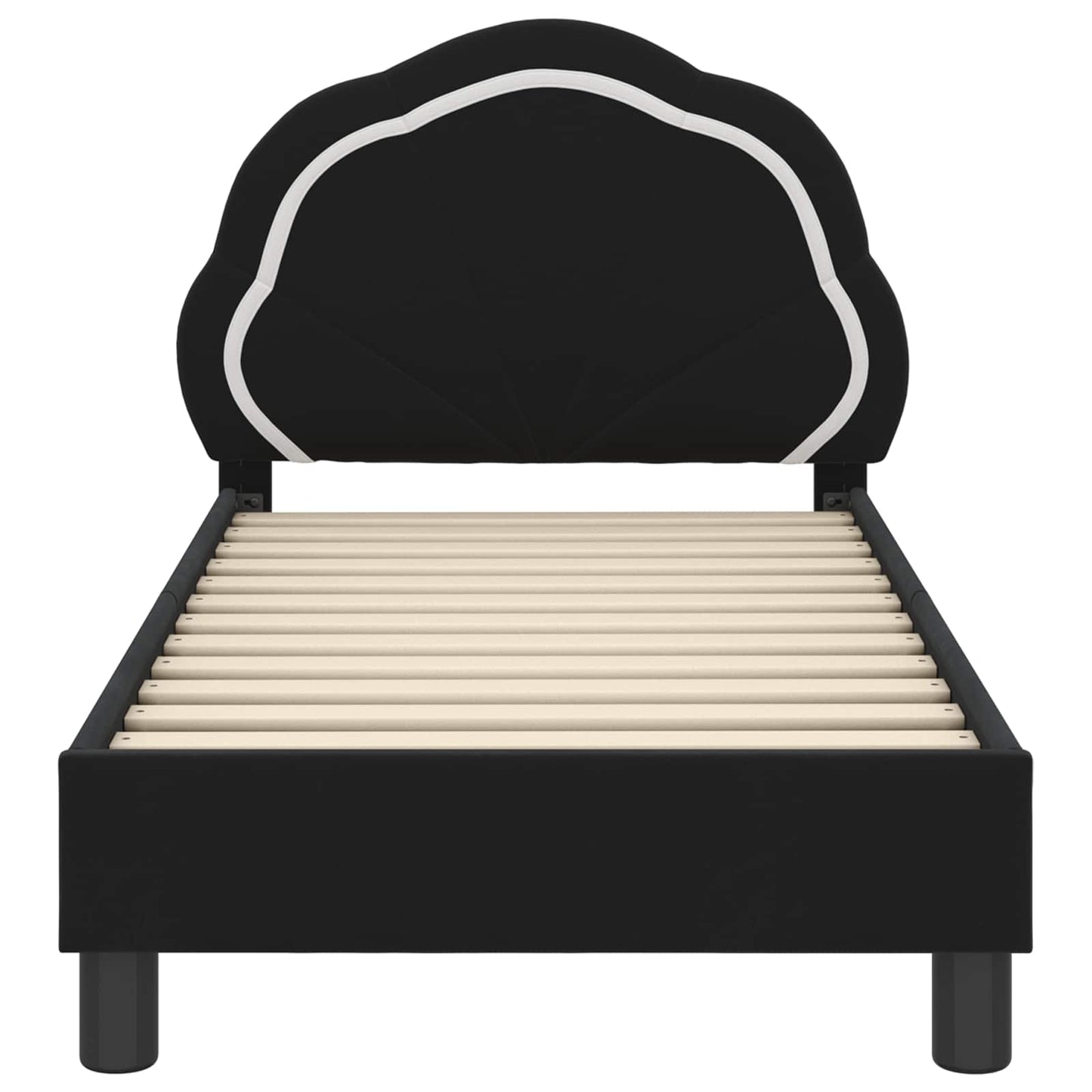 Struttura letto per bambini con testata Nero 70 x 140 cm