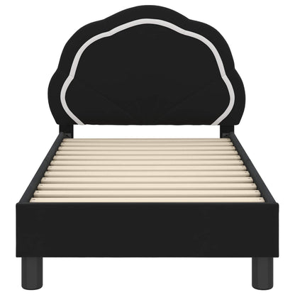 Struttura letto per bambini con testata Nero 70 x 140 cm