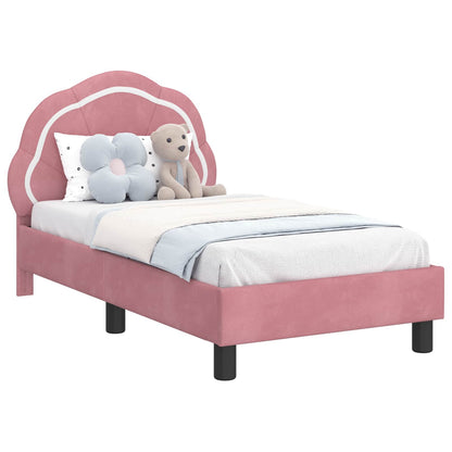 Struttura letto per bambini con testata Rosa 70 x 140 cm