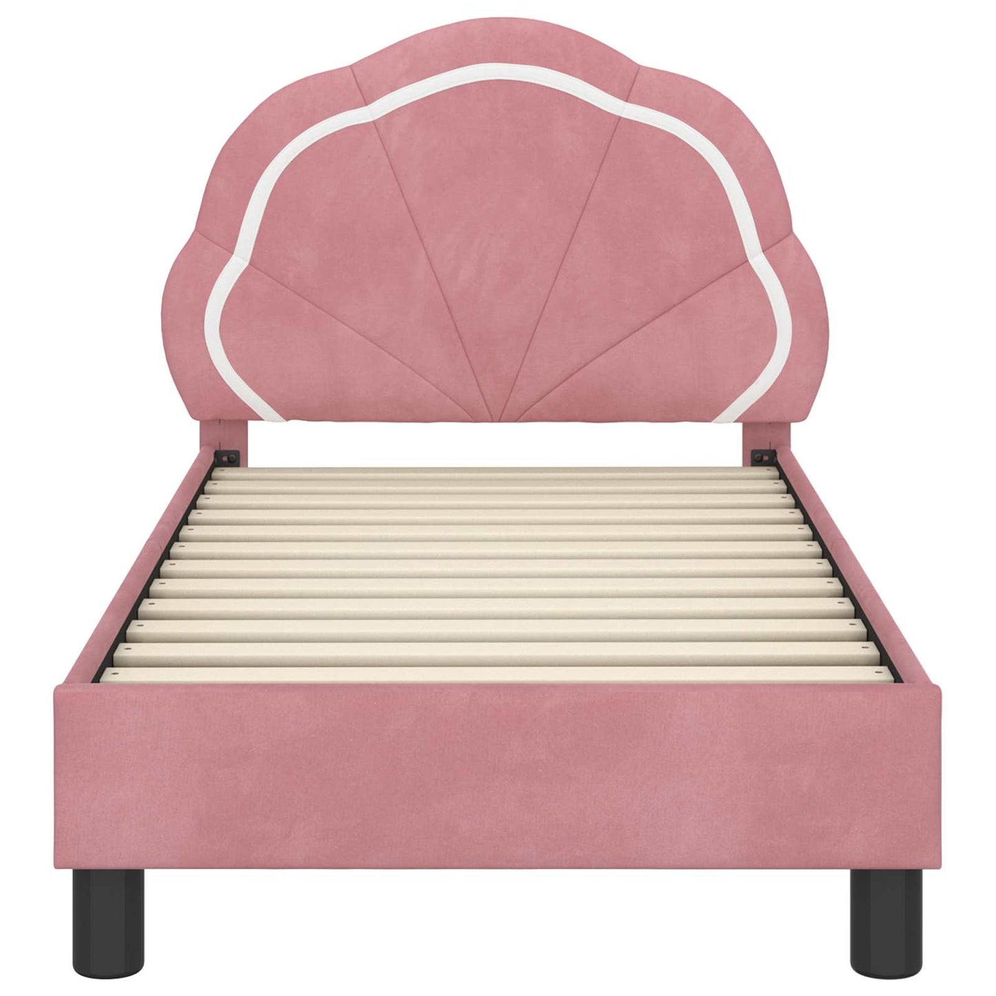 Struttura letto per bambini con testata Rosa 70 x 140 cm