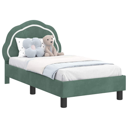 Struttura letto per bambini con testata Verde Mare 70 x 140 cm
