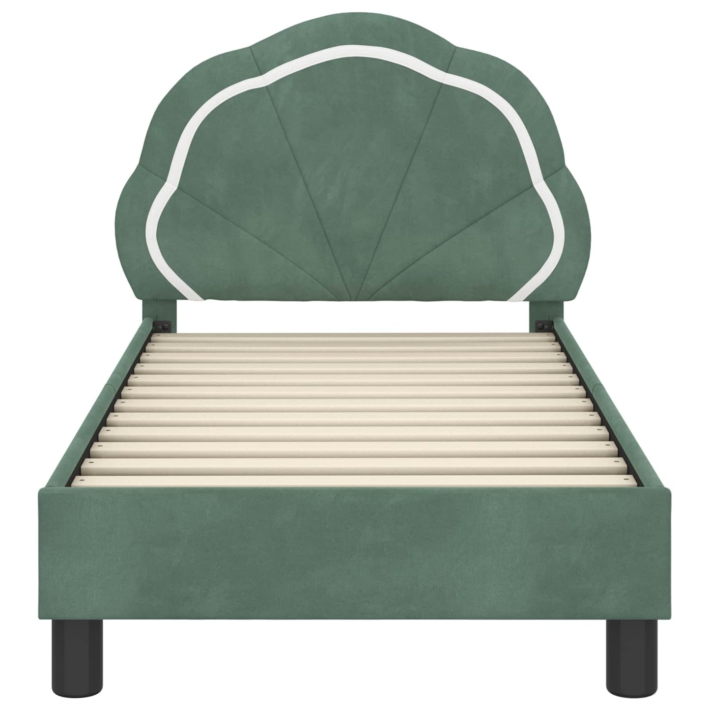 Struttura letto per bambini con testata Verde Mare 70 x 140 cm