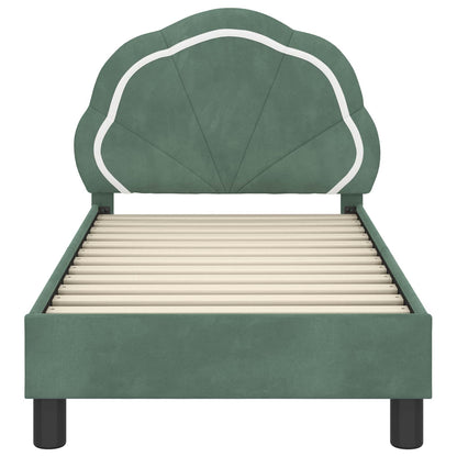 Struttura letto per bambini con testata Verde Mare 70 x 140 cm