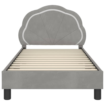 Struttura letto bambini con testata Grigio chiaro 80 x 160 cm