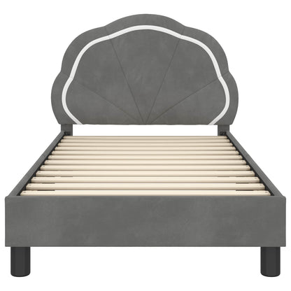 Struttura letto bambini con testata Grigio scuro 80 x 160 cm