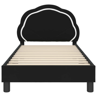 Struttura letto bambini con testata Nero 80 x 160 cm Velluto