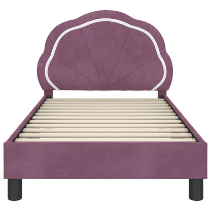 Struttura letto bambini con testata Viola 80 x 160 cm Velluto