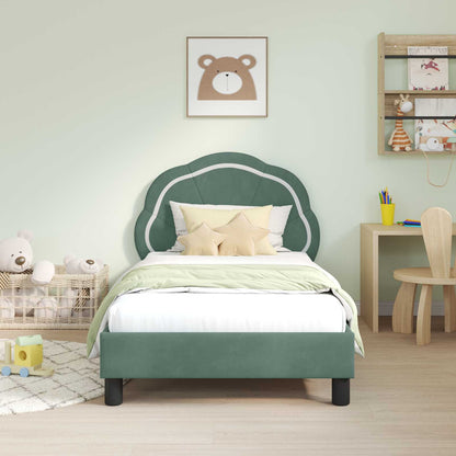 Struttura letto bambini con testata Verde Mare 80 x 160 cm