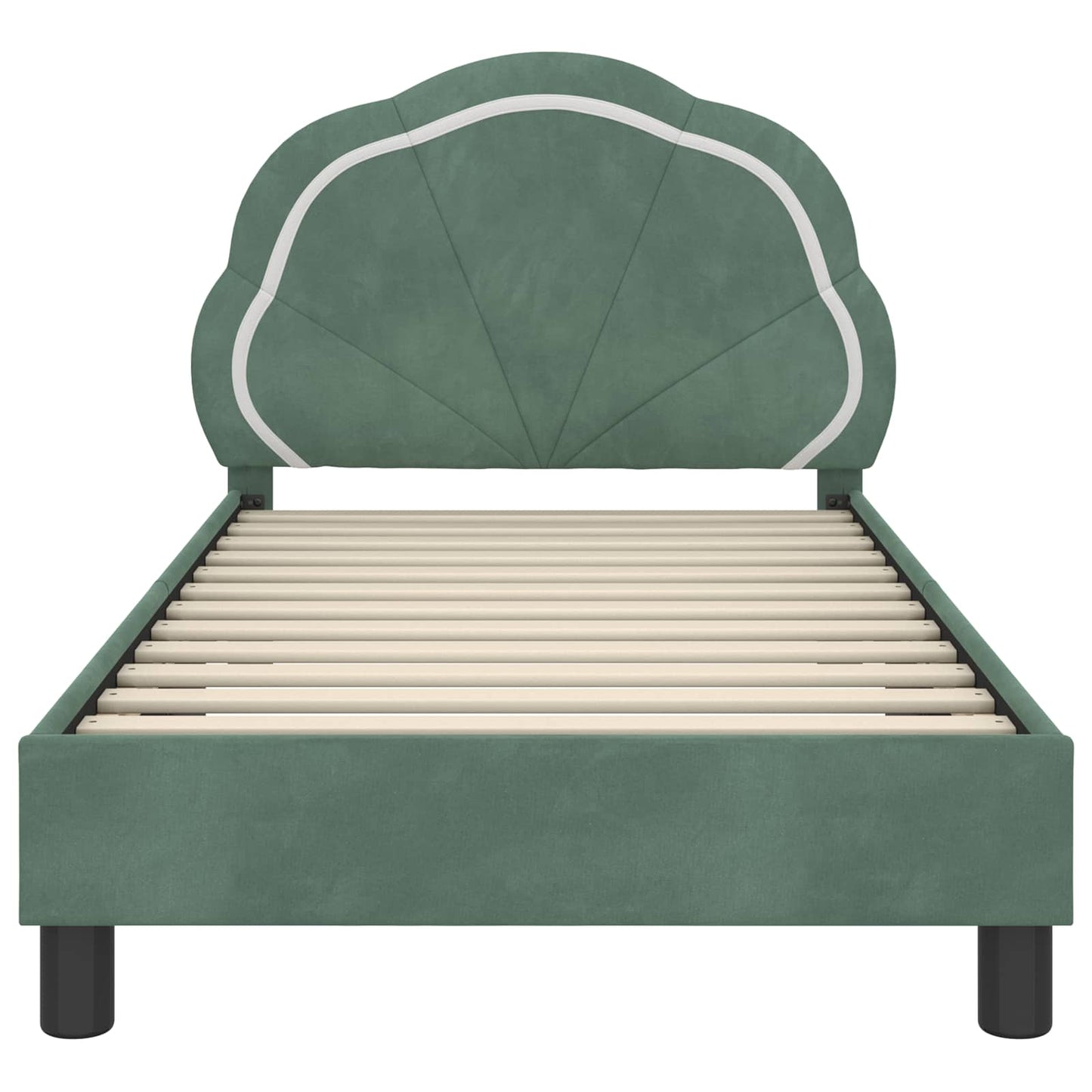 Struttura letto bambini con testata Verde Mare 80 x 160 cm