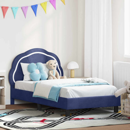 Struttura letto bambini con testata Blu Polizia 80 x 160 cm