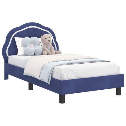 Struttura letto bambini con testata Blu Polizia 80 x 160 cm