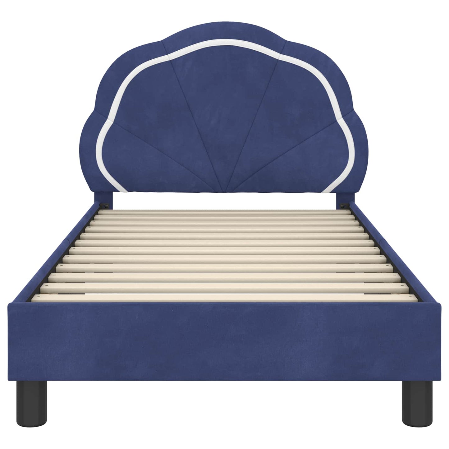 Struttura letto bambini con testata Blu Polizia 80 x 160 cm
