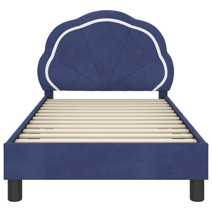 Struttura letto bambini con testata Blu Polizia 80 x 160 cm