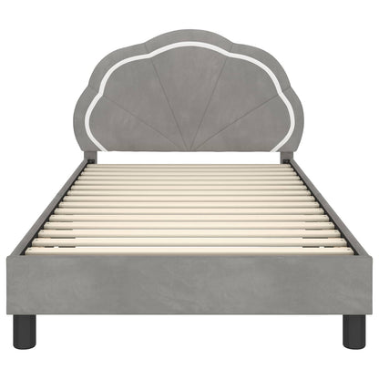 Struttura letto bambini con testata Grigio chiaro 80 x 200 cm