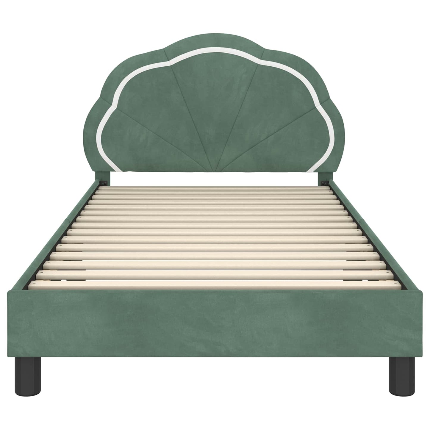 Struttura letto bambini con testata Verde Mare 80 x 200 cm