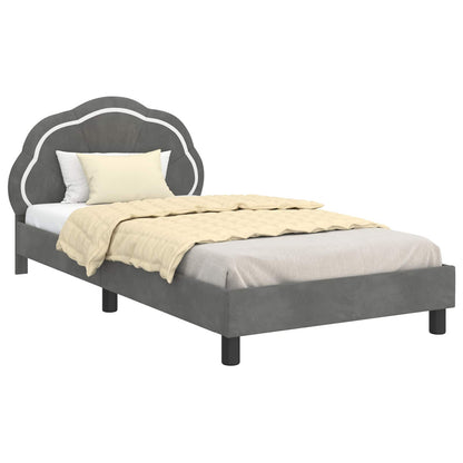 Struttura letto bambini con testata Grigio scuro 90 x 190 cm
