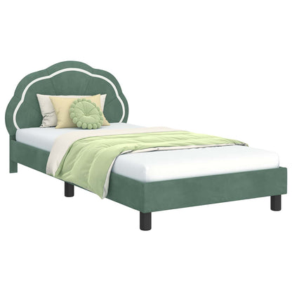 Struttura letto bambini con testata Verde Mare 90 x 190 cm