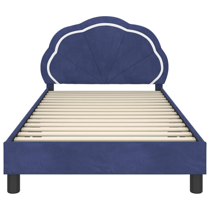 Struttura letto bambini con testata Blu Polizia 90 x 190 cm