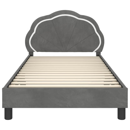 Struttura letto bambini con testata Grigio scuro 90 x 200 cm