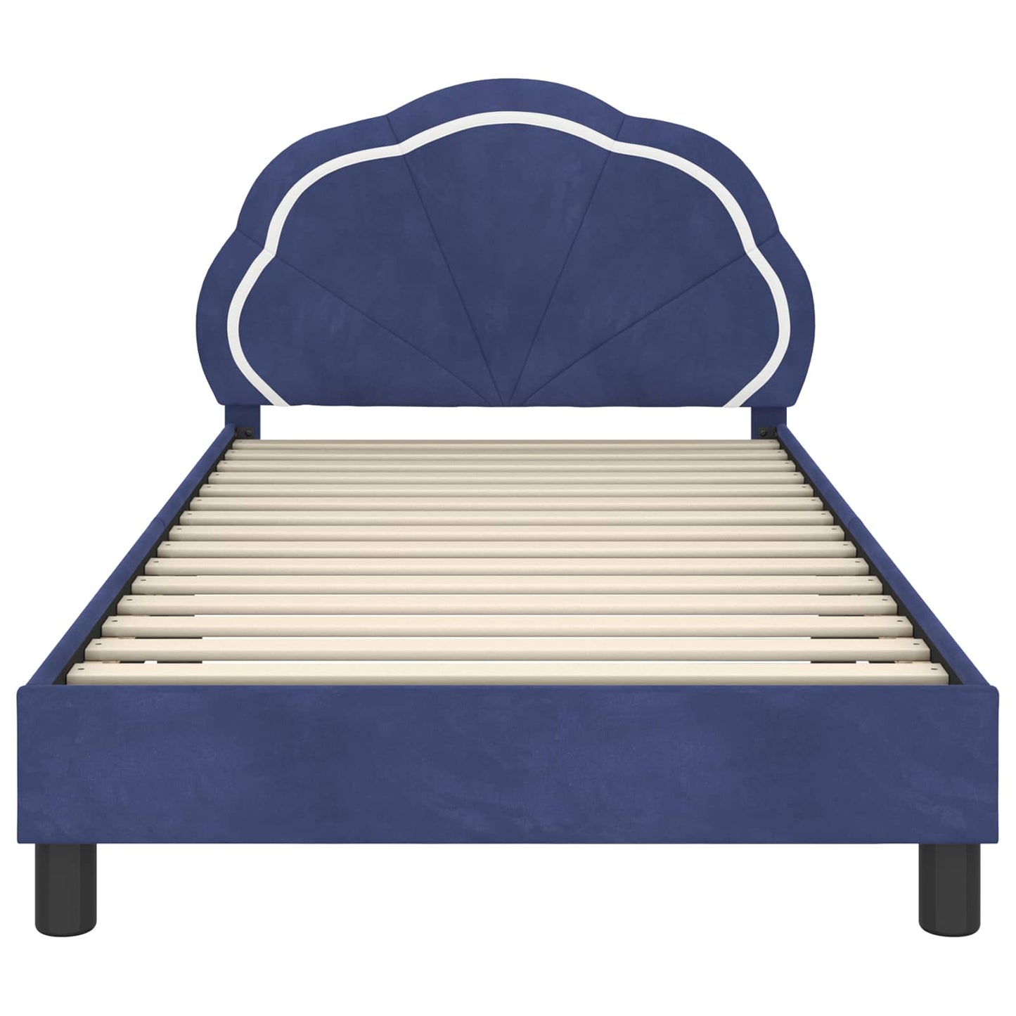 Struttura letto bambini con testata Blu Polizia 90 x 200 cm