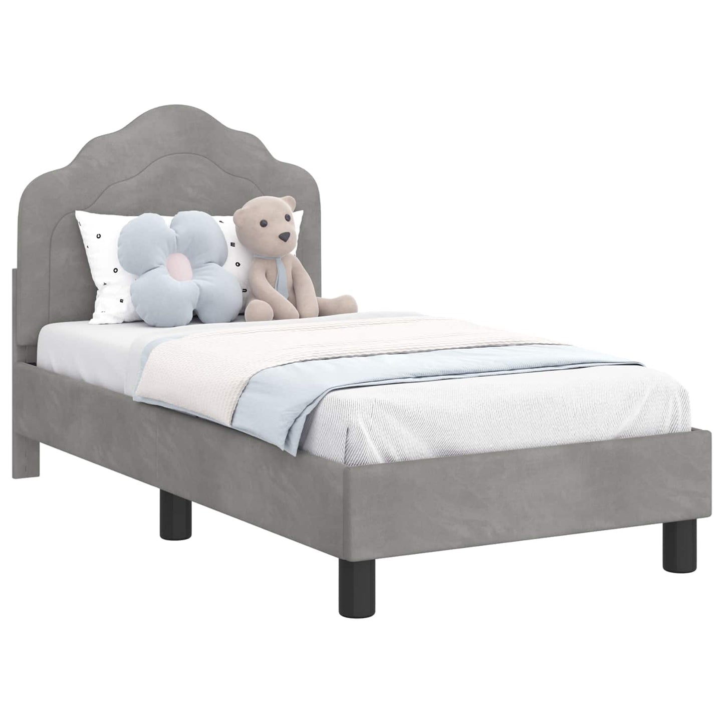 Struttura letto per bambini con testata Grigio chiaro