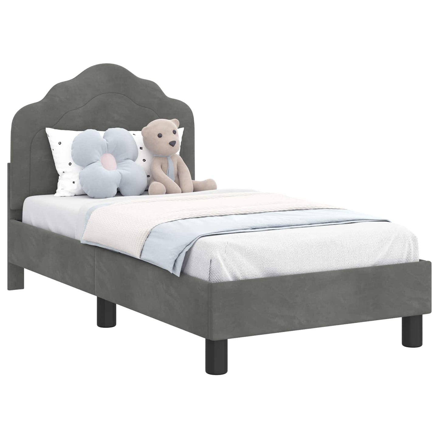 Struttura letto per bambini con testata Grigio scuro