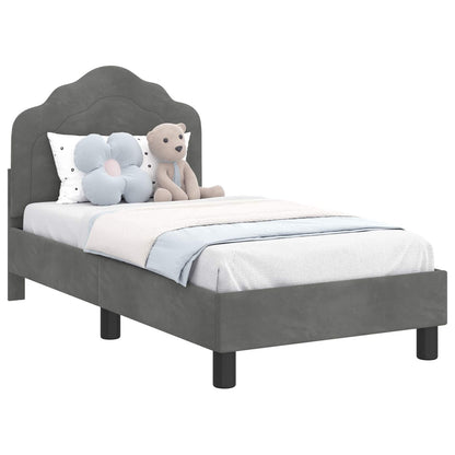 Struttura letto per bambini con testata Grigio scuro
