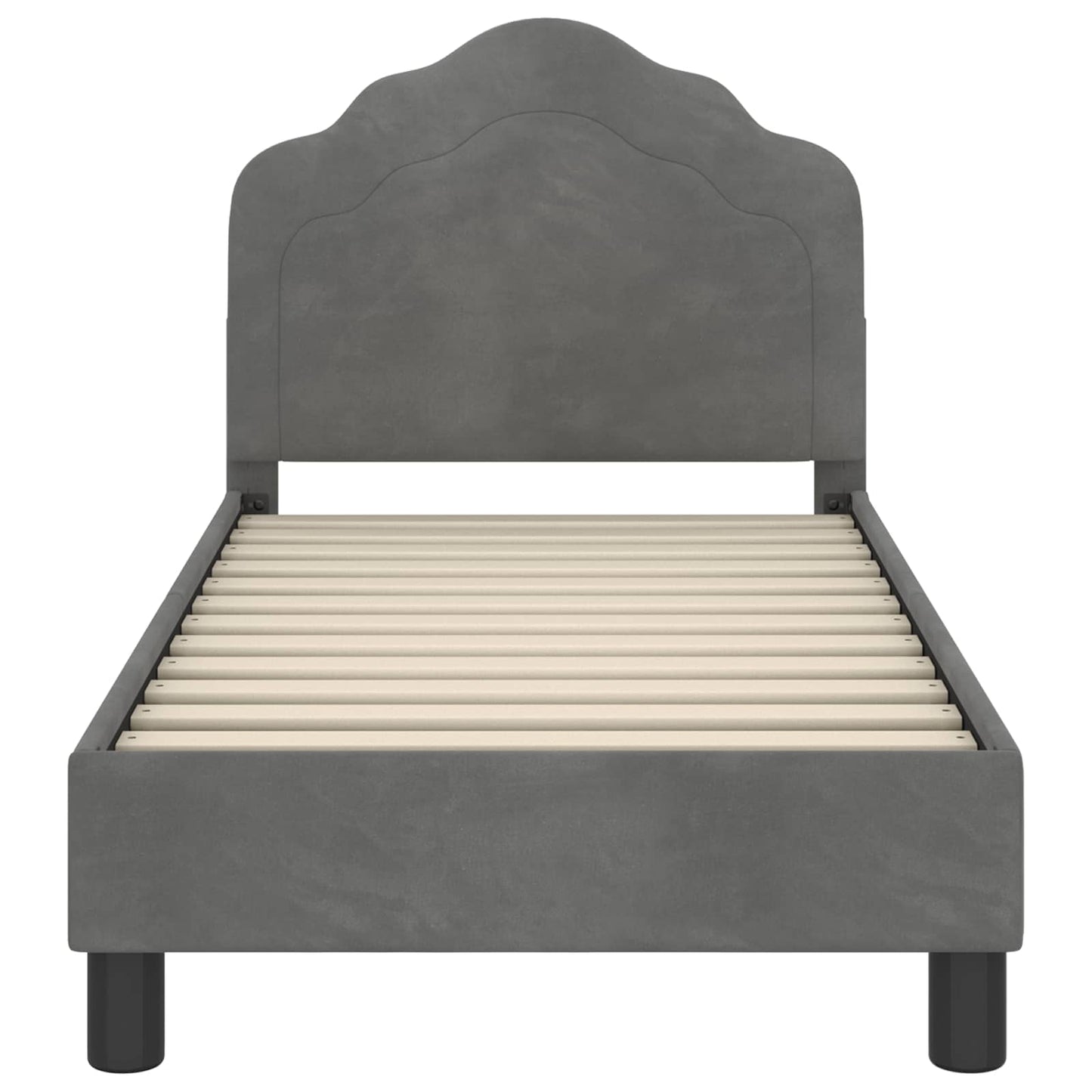Struttura letto per bambini con testata Grigio scuro