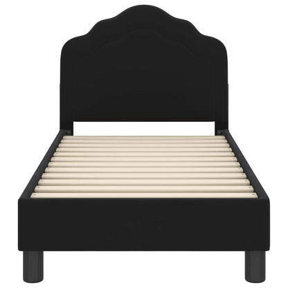 Struttura letto per bambini con testata Nero 70 x 140 cm