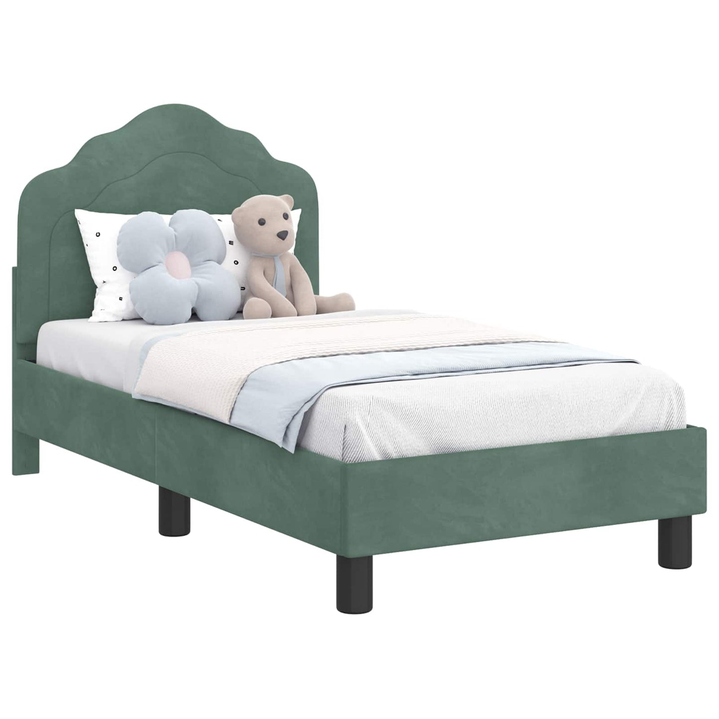 Struttura letto per bambini con testata Verde Mare 70 x 140 cm